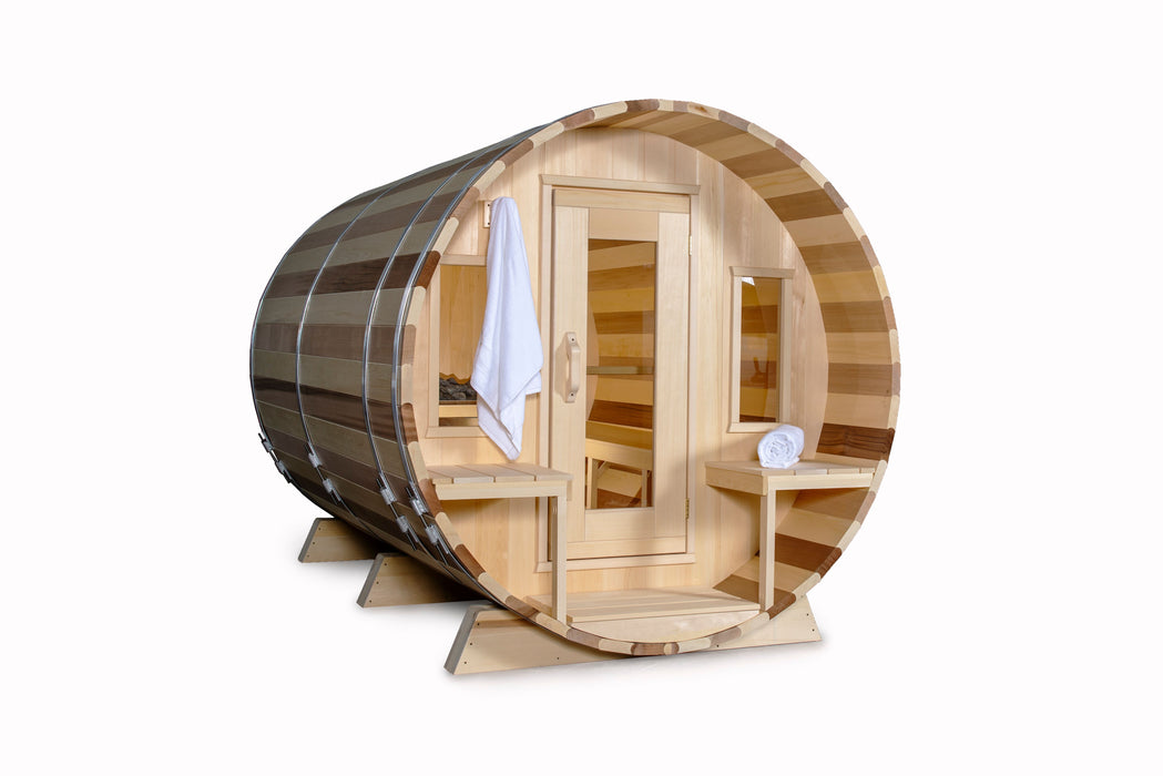 Dundalk Tranquility 4-6 Person Barrel Sauna - Canadian Timber CTC2345