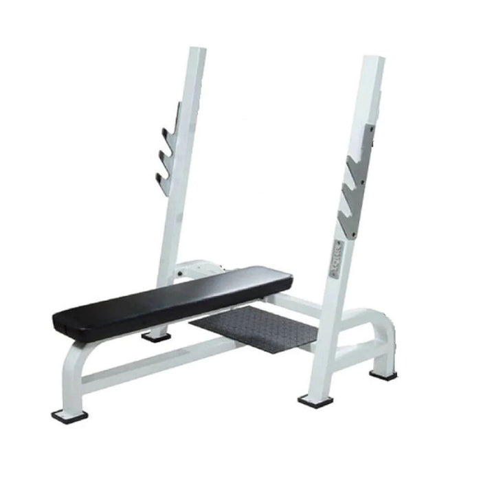 York Barbell STS Olympic Flat Bench with Gun Racks